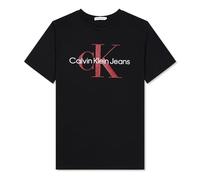 Calvin Klein Jeans Maglietta unisex da bambino Ck Monogram SS S/S, Ck Black, 10 anni