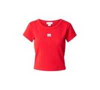 Calvin Klein Jeans Maglietta 'Woven Label Baby' rosso Donna - Abbigliamento - Taglie comode - Maglie e top - Maglie e T-shirt Calvin Klein Jeans XS