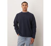 Calvin Klein Jeans - Maglione blu navy con logo in rilievo al centro 52