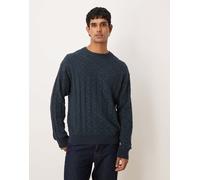 Calvin Klein Jeans - Maglione girocollo blu navy con monogramma 52