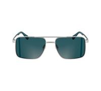 CALVIN KLEIN Jeans Men's Sunglasses CKJ25201S - Matte Light Ruthenium with Solid Petrol Lens