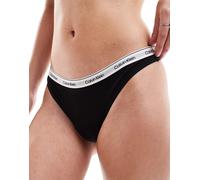 Calvin Klein Jeans - Modern - Perizoma nero a vita bassa con logo L