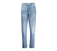 Calvin Klein - Jeans Mom Denim Blu Lavato Ricamato - - Jeans - Donna - Blu - W29 L32