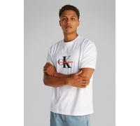 Calvin Klein Uomo T-shirt Maniche Corte Monologo Shift Tee in Cotone, Bianco (Bright White), L