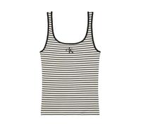 Calvin Klein Jeans - Monologo Stripe Rib Tank Top - - Tops - Donna - Blu - S