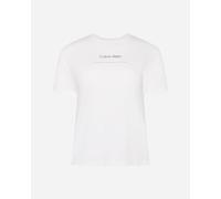 Calvin Klein Donna T-Shirt Maniche Corte Multi Logo Classic con Scollo Rotondo, Bianco (Bright White), S
