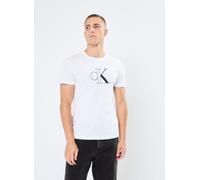 Calvin Klein Jeans - Outline Monologo Tee J30J325678 Bianco - Abbigliamento L Bianco