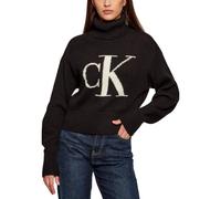 Calvin Klein Jeans - Oversized Logo Sweater - - Knitwear - Donna - Nero - 2XS
