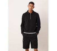 Calvin Klein Uomo Pantaloncini Cargo Cotton Pull On Lunghezza al Ginocchio, Nero (Black), L