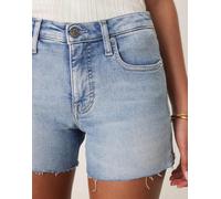 Calvin Klein Jeans - Pantaloncini di jeans a vita medio alta lavaggio chiaro-Blu W26