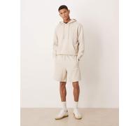 Calvin Klein Jeans - Pantaloncini in spugna color crema con stemma-Bianco 52