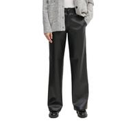 Calvin Klein Jeans pantaloni in ecopelle a gamba larga nero