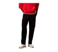 Calvin Klein Jeans - Pantaloni in misto cotone con zip e bottone - - Trousers - Uomo - Nero - 2XL
