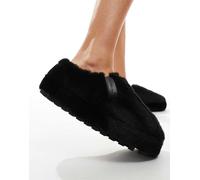 Calvin Klein Donna Pantofole Home Anke Slipper Fur Peluche, Nero (Triple Black), 36