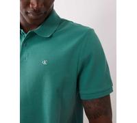 Calvin Klein Jeans - Polo in piqué verde con monogramma 46