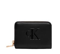 Calvin Klein Donna Bold Ck Medium Zip Around LV04F1154G, Nero, Taglia Unica