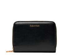 Calvin Klein Portafoglio Donna CK PULLER Medium Zip-Around Nero Taglia Unica