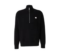 Calvin Klein Jeans Pullover 'Waffle Quarter-zip' nero / bianco Uomo Calvin Klein Jeans XXL