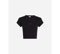 Calvin Klein Jeans Rib Monogram W - T-shirt - Donna - Nero nd_S