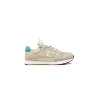 Calvin Klein Jeans Runner Sock Laceup NY-Lth Ym0ym00553, Sneaker da Corsa Uomo, Verde (Eggshell/Bahama Green), 46 EU
