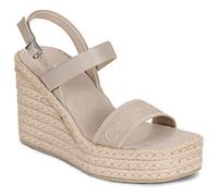 Calvin Klein Jeans Sandali con zeppa WEDGE ESPAD 70 WEBBING LTH in Beige 40