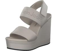 Calvin Klein Jeans Sandali Donna con Zeppa, Beige (Eggshell), 40