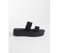Calvin Klein Flatform SNDL Webbing Hw0hw02878, Sandali Piatti Donna, Black (Triple Black), 38 EU