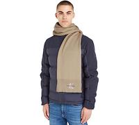 Calvin Klein Jeans Sciarpa Uomo Monologo Embro Cotone Bio, Beige (Plaza Taupe), Taglia Unica