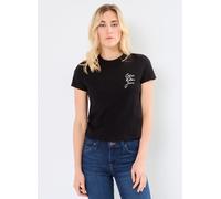 Calvin Klein Donna T-Shirt Maniche Corte Script Institutional Baby Tee Scollo Rotondo, Nero (Ck Black), M