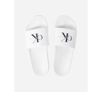 Calvin Klein - SLIDE MONOGRAM CV Bianco - Sandali e scarpe aperte - Taglia 41 41 Bianco