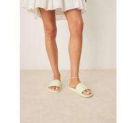 Calvin Klein Jeans - Sliders verde pastello con logo in rilievo 41