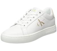 Calvin Klein Jeans Sneakers con Suola Preformata Donna Classic Fluo Contrast Wn Scarpe, Bianco (White/Ancient White), 39 EU