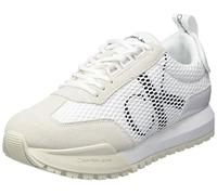 Calvin Klein Jeans Sneakers da Runner Donna Toothy Oversized Mesh Scarpe Sportive, Bianco (White/Creamy White/Black), 39 EU