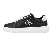 Calvin Klein Jeans Sneakers Suola Grossa Uomo Chunky Cupsole Monologo Scarpe, Nero (Black/White), 45 EU