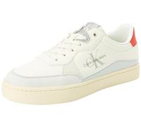 Calvin Klein Jeans Sneakers Uomo in pelle, Avorio (Creamy White/Natural Cord), 44