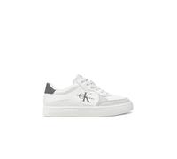 Calvin Klein Jeans Sneakers Uomo in Pelle, Bianco (Bright White/Charcoal Grey), 41