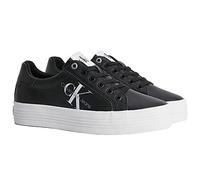 Calvin Klein Jeans Sneakers Vulcanizzate Donna Vulc Flatform Laceup Low Lth Zeppa, Nero (Black), 41 EU
