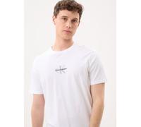 Calvin Klein Jeans - SS 30S Micro Monologo Graphic Tee - - Tops - Uomo - Bianco - L