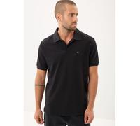 Calvin Klein Uomo Maglietta Polo Maniche Corte Monogram Pique in Cotone, Nero (Black), L