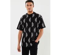 Calvin Klein Jeans - Stacked Logo Aop Tee Nero - Abbigliamento L Nero