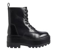 Calvin Klein Jeans - Stivale Alto con Plateau e Lacci - - Shoes - Donna - Nero - 38 EU