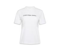 Calvin Klein Jeans T-Shirt Classica da Donna con Logo A- INST. SS LV047C912G, Bianco (Bianco Brillante), XL, Bianco (Bianco Brillante), XL