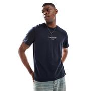 Calvin Klein Jeans - T-shirt blu navy con logo piccolo al centro 52