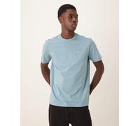 Calvin Klein Uomo T-Shirt Maniche Corte Classic Monogram Tee con Scollo Rotondo, Blu (Smoke Blue), S