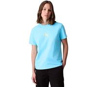 Calvin Klein Jeans T-Shirt Classica da Donna SS 20s con Logo LV047C856G, Blu (Blu Atmosfera), XL, Blu (Blu Atmosfera), XL
