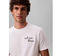 Calvin Klein Jeans - T-shirt con logo sul petto bianca-Bianco 46