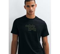 Calvin Klein Jeans - T-shirt gialla e nera con logo al centro-Nero 46
