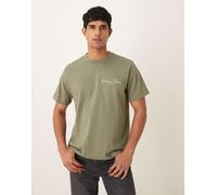 Calvin Klein Jeans - T-shirt kaki con grafica-Verde 52