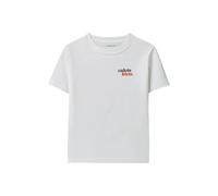Calvin Klein Jeans T-shirt manica corta con logo flock bianco