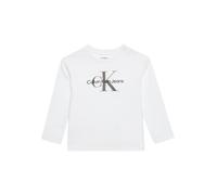 Calvin klein Jeans T-shirt neonato manica lunga bianco 04a